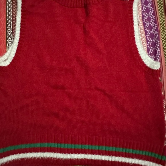 Ugly Christmas Sweater Vest. Festive gingerbread men. Sz med. - Picture 4 of 4